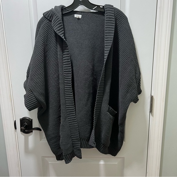 aerie Sweaters - Grey Short Sleeve Oversized Aerie Cardigan Size XS